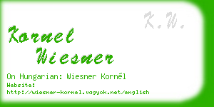 kornel wiesner business card