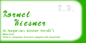 kornel wiesner business card